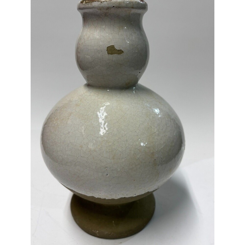 Pottery Barn Tuscan Glazed Terracotta Rustic Distressed 9.5” Vase